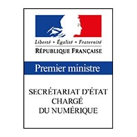 Logo officiel du Secrétariat d'État chargé du Numérique, République Française.