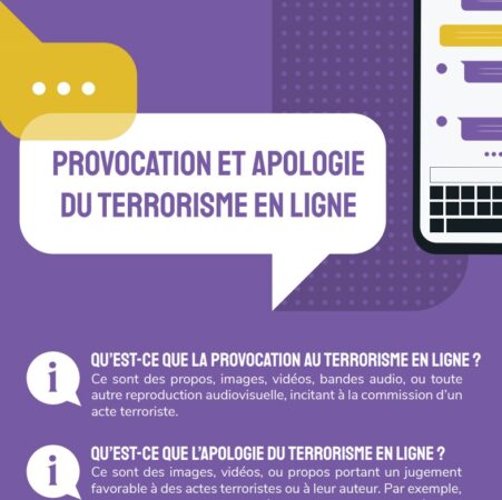 Propagation et apology du terrorisme en ligne, images et vidéos éducatives.