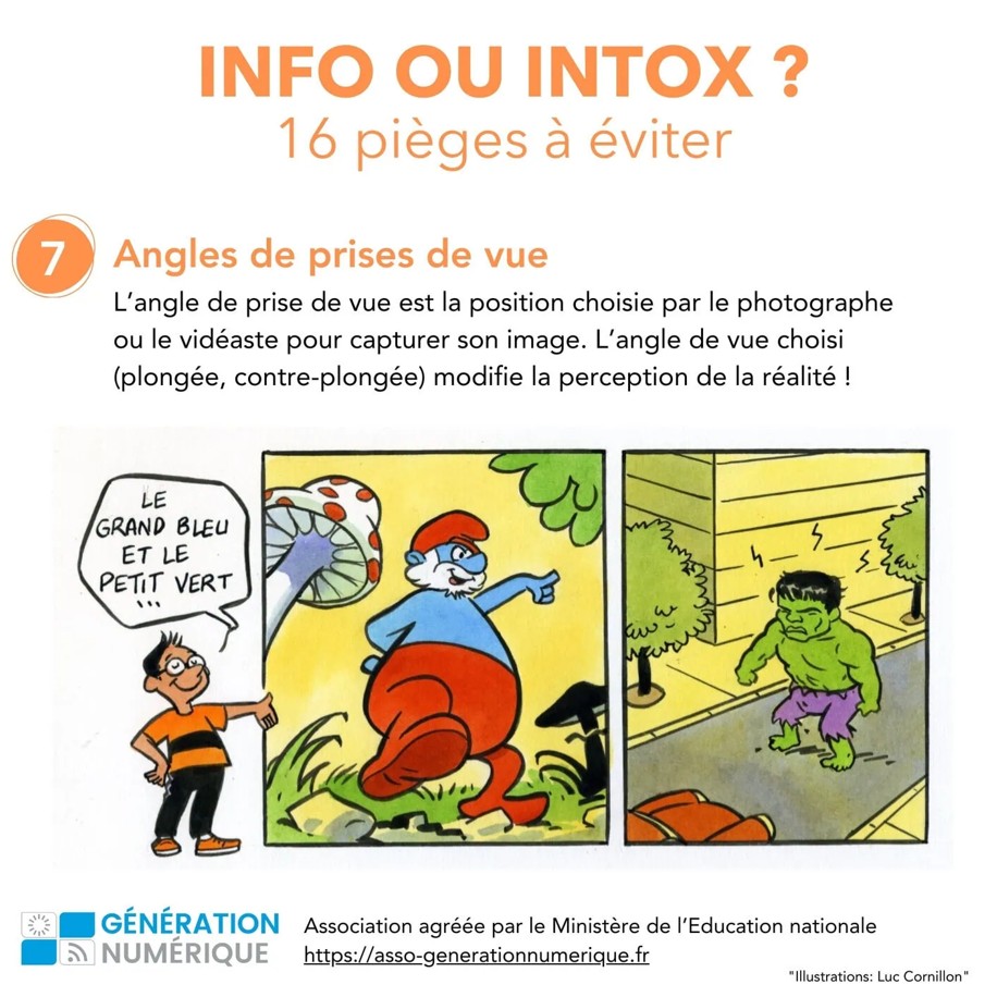 INFO OU INTOX 16 pièges à éviter Angles de prises de vue