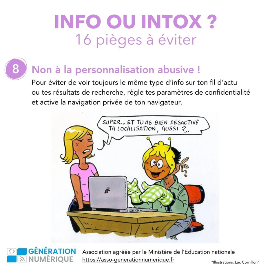 INFO OU INTOX 16 pièges à éviter Non à la personnalisation abusive !