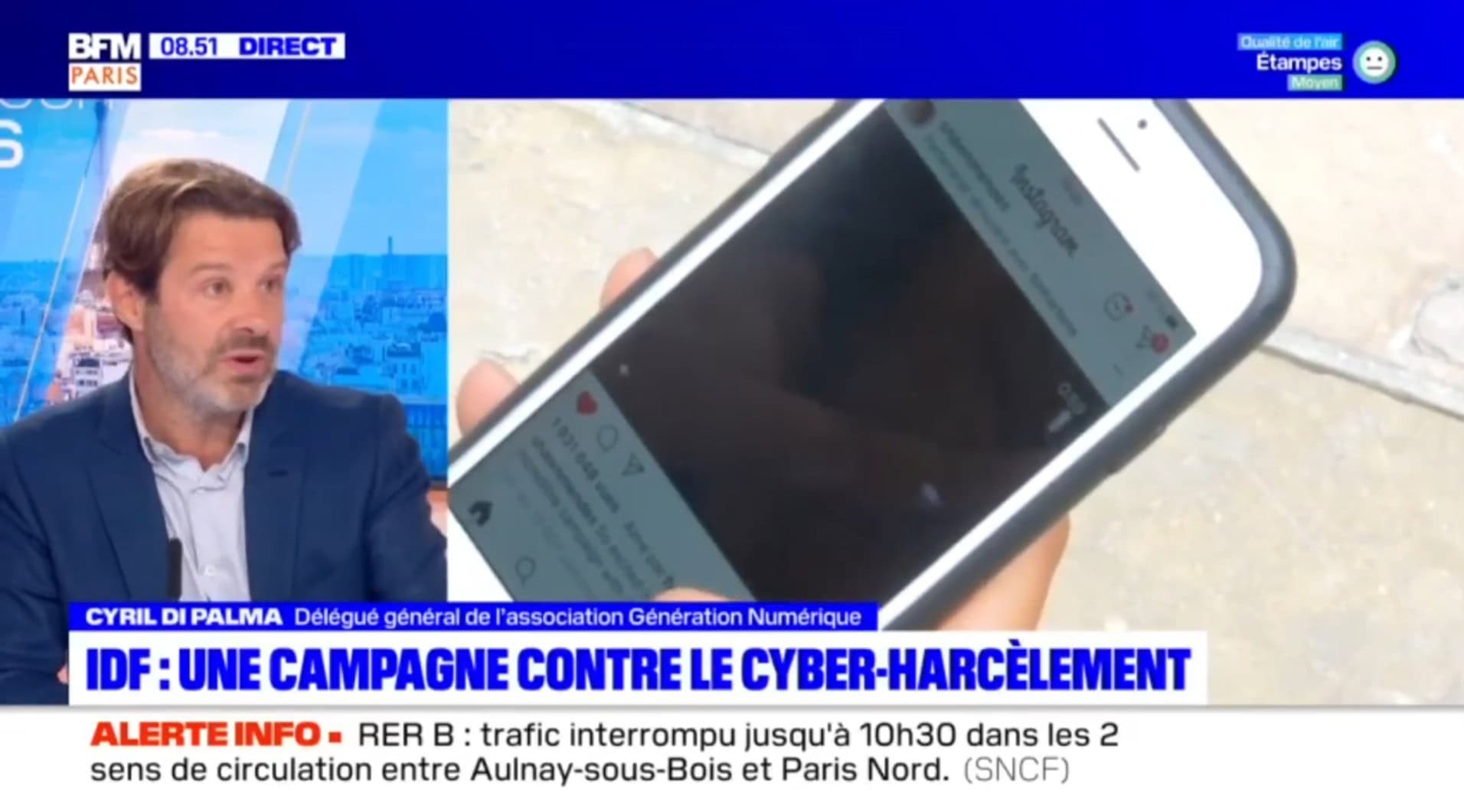 Interview sur BFMTV : Cyril Di Palma, délégué général de l’association Génération Numérique